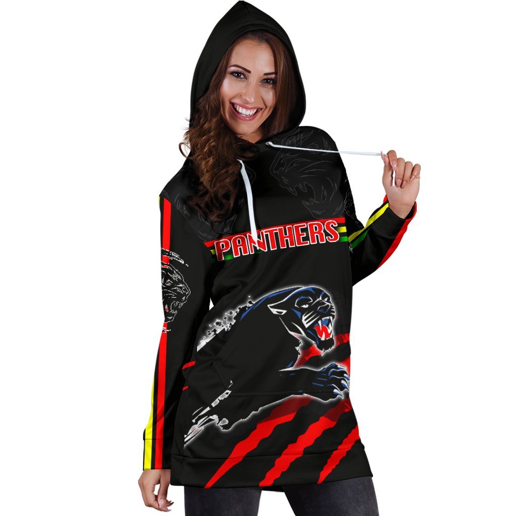 Panthers Women's Hoodie Dress Claws - Vibe Hoodie Shop