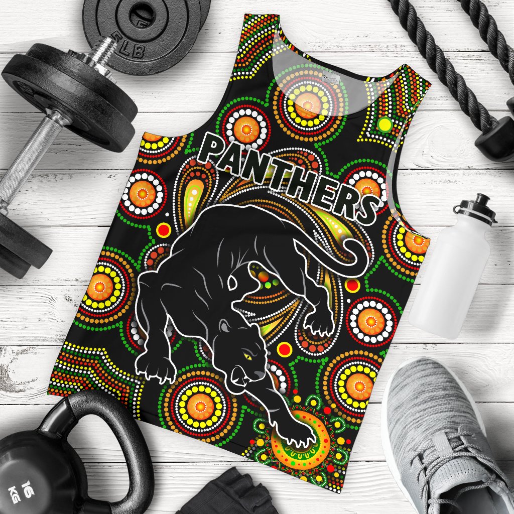 Penrith Men Tank Top Panthers Indigenous Vibes - Vibe Hoodie Shop
