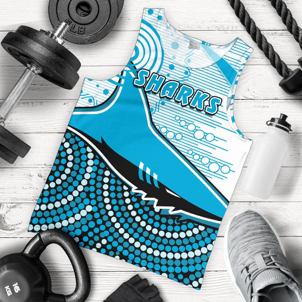 Sharks Men Tank Top Cronulla Indigenous Unique - Vibe Hoodie Shop