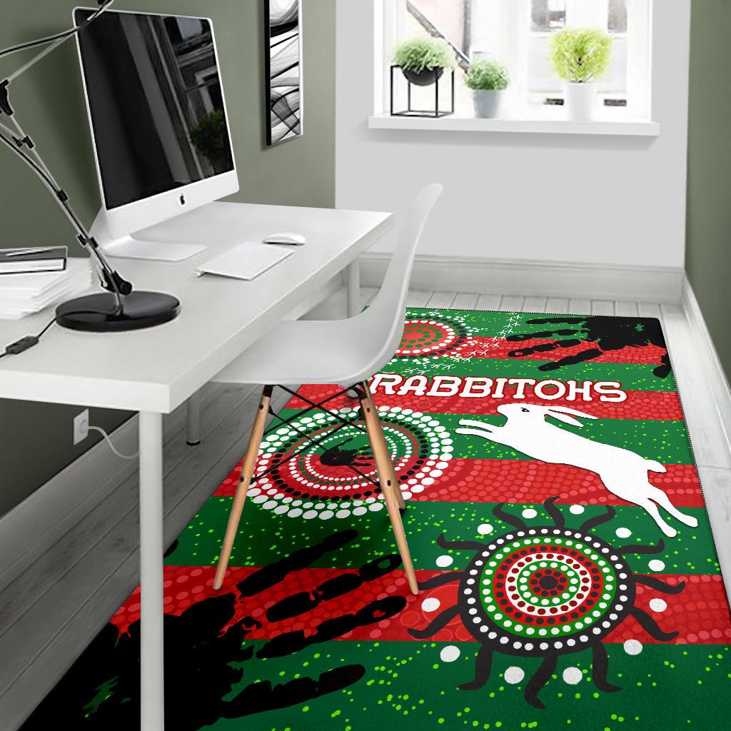 South Sydney Rabbitohs Indigenous Area Rug Country Style No.1 - Vibe Hoodie Shop