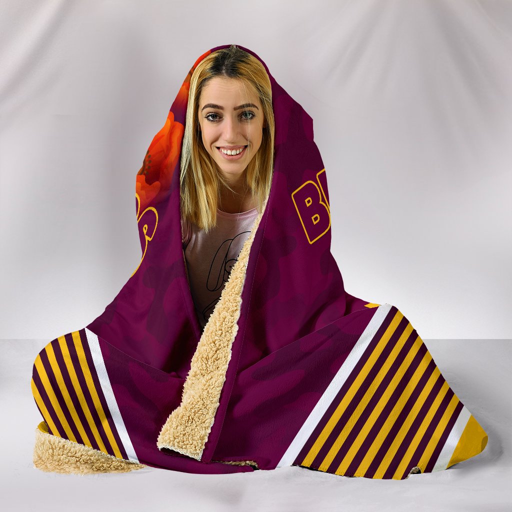 brisbane-broncos-hooded-blanket-anzac-day-simple-style-maroon