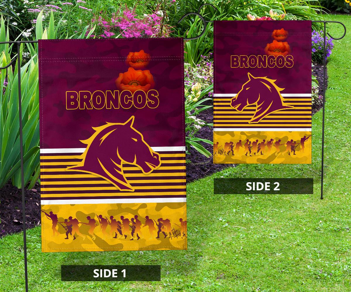 Brisbane Broncos Flag ANZAC Day Simple Style - Maroon - Vibe Hoodie Shop