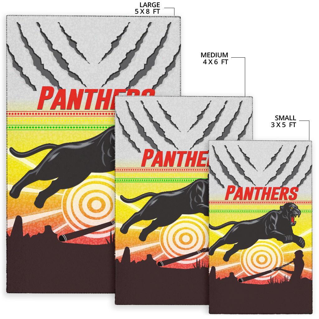 Panthers Area Rug Indigenous Setting Sun - Vibe Hoodie Shop