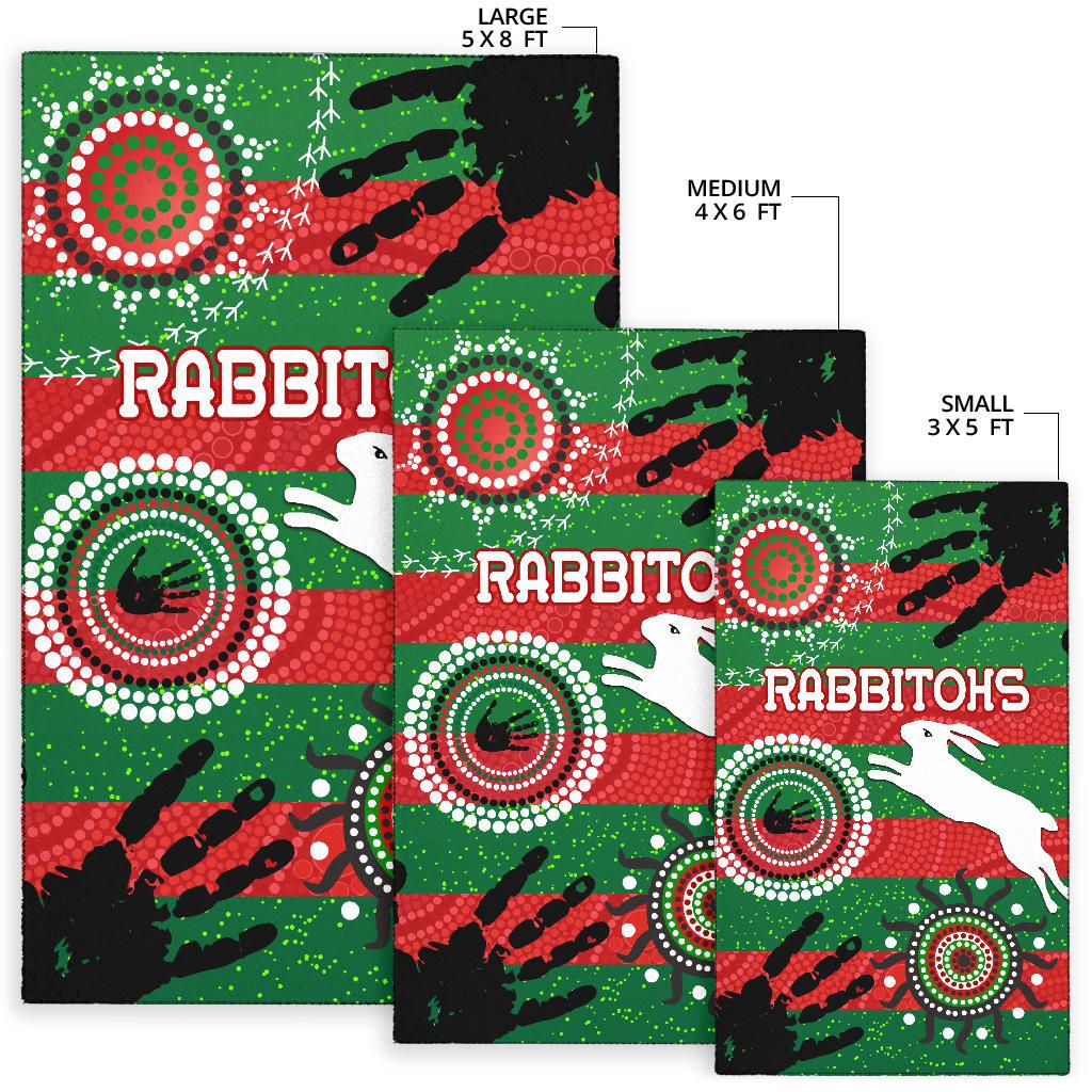 South Sydney Rabbitohs Indigenous Area Rug Country Style No.1 - Vibe Hoodie Shop