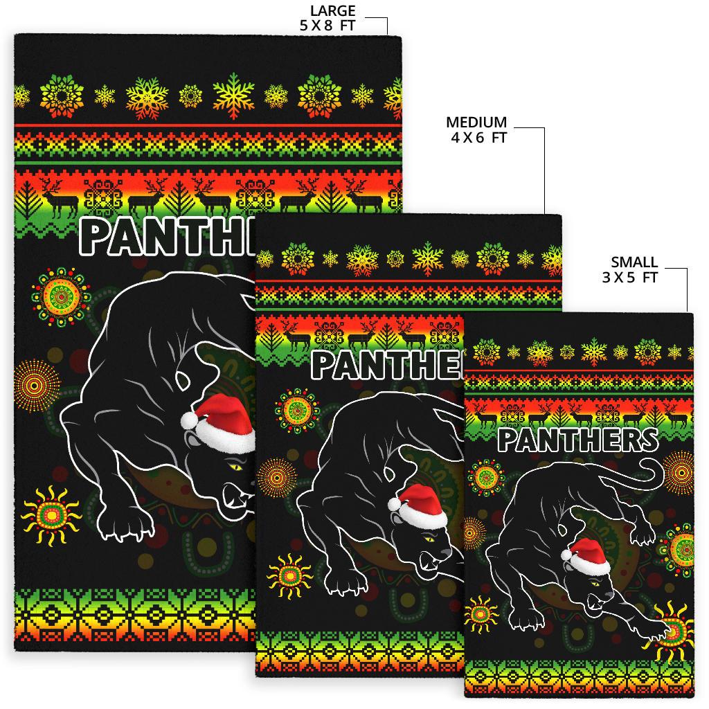 Penrith Panthers Christmas Area Rug Indigenous - Vibe Hoodie Shop