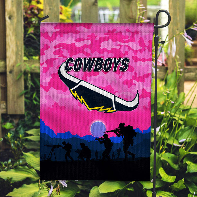 North Queensland Cowboys ANZAC 2022 Flag Simple Style - Pink - Vibe Hoodie Shop
