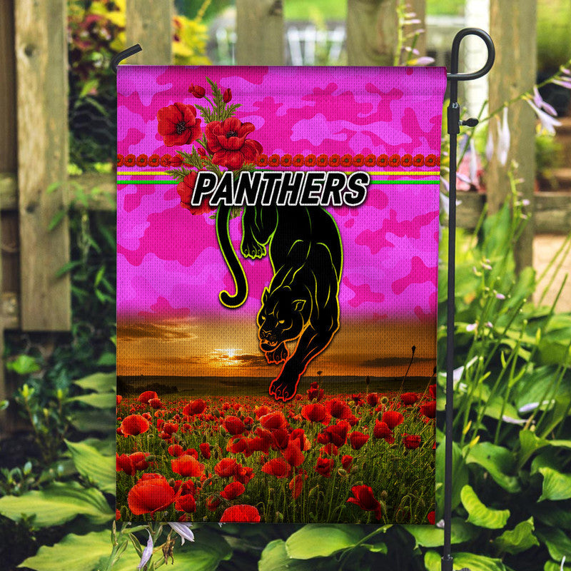 Penrith Panthers ANZAC 2022 Flag Poppy Flowers Vibes - Pink - Vibe Hoodie Shop