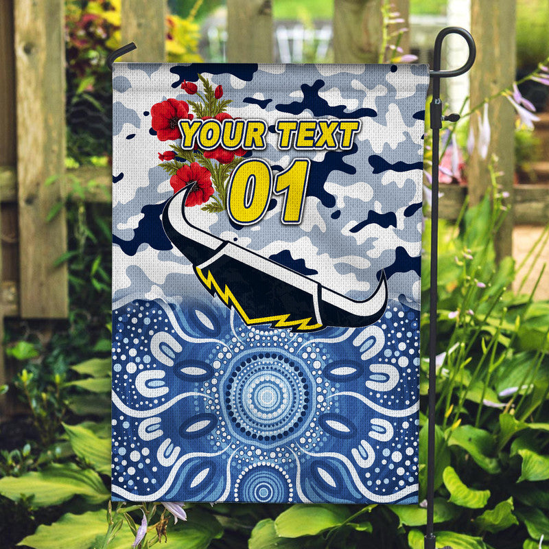 (Custom Personalised) North Queensland Cowboys ANZAC 2022 Flag Indigenous Vibes - White - Vibe Hoodie Shop