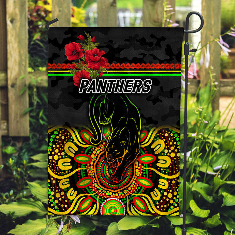 Penrith Panthers ANZAC 2022 Flag Indigenous Vibes - Black - Vibe Hoodie Shop