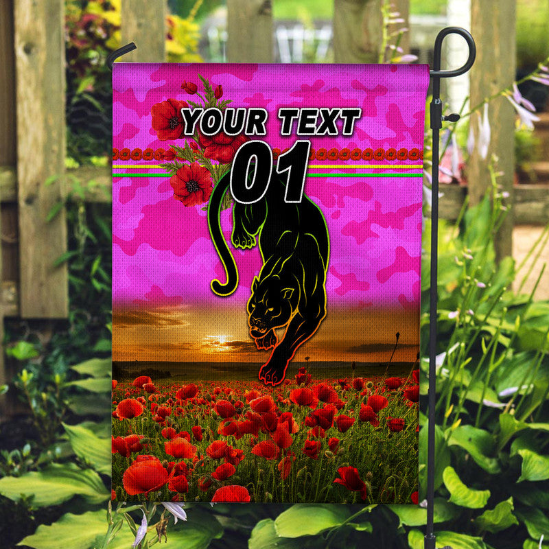 (Custom Personalised) Penrith Panthers ANZAC 2022 Flag Poppy Flowers Vibes - Pink - Vibe Hoodie Shop