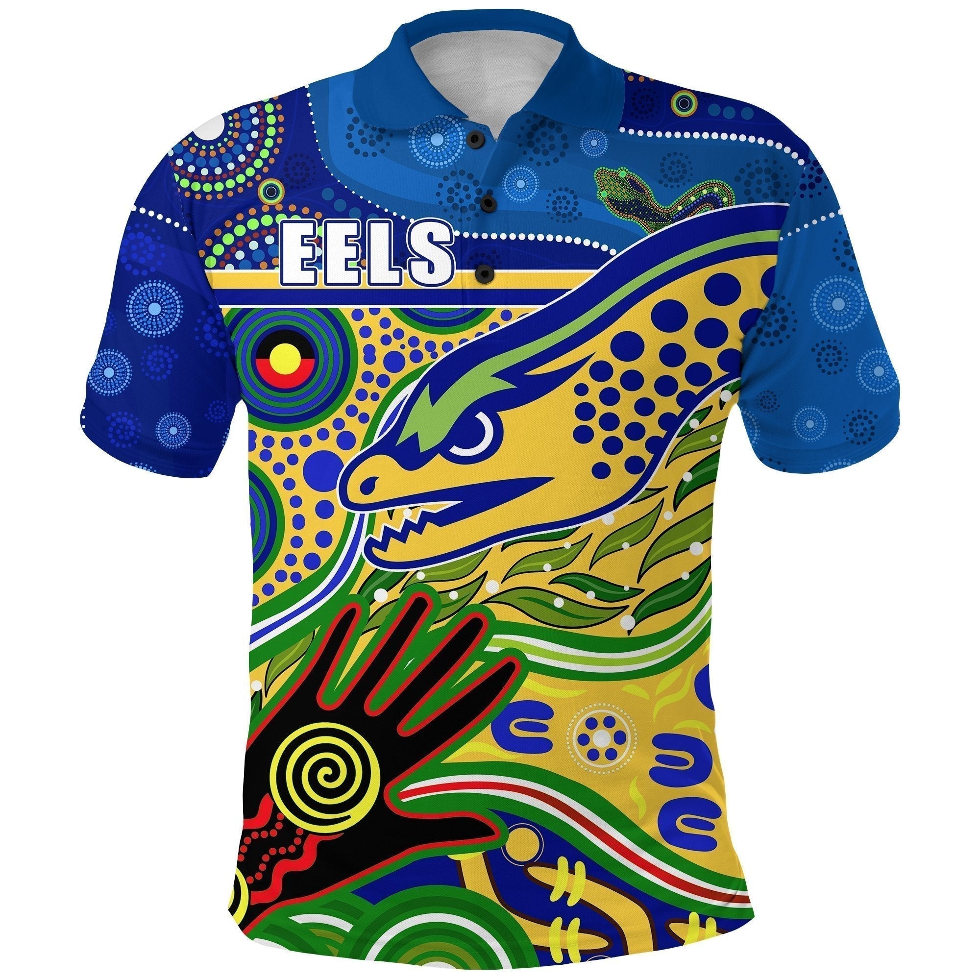 (Custom Personalised) Eels NAIDOC Special Polo Shirt