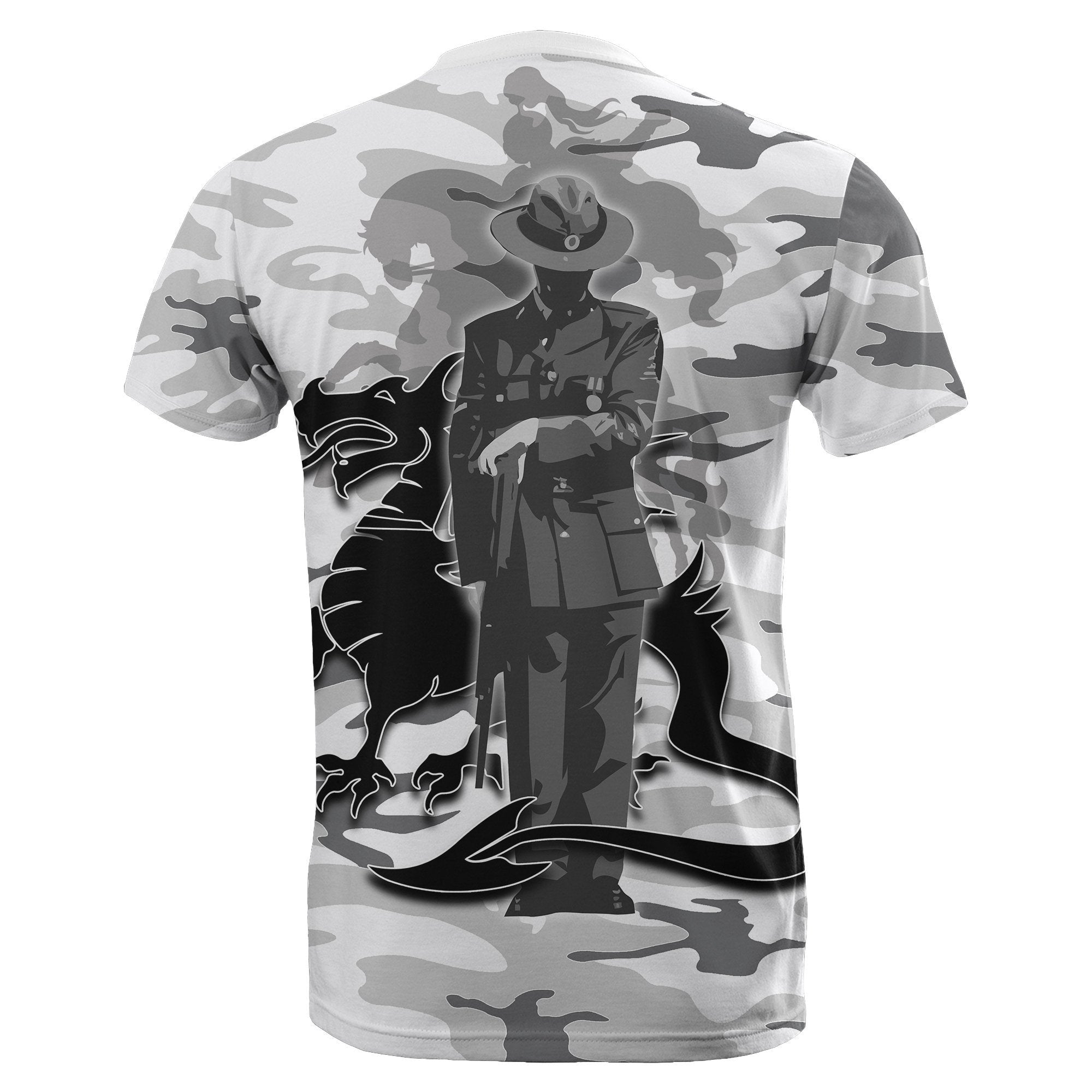 St. George Illawarra Dragons T shirt ANZAC Day Army Patterns White