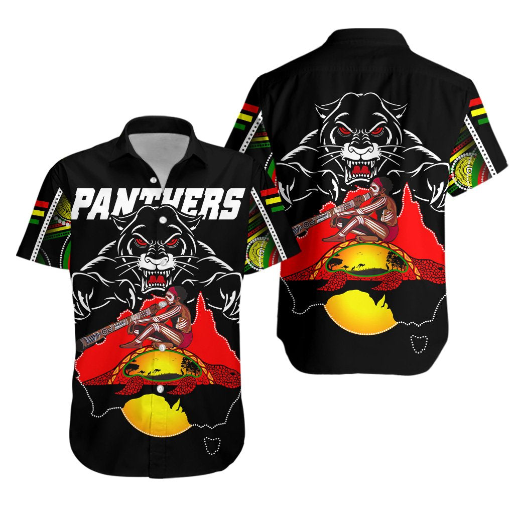 Panthers Hawaiian Shirt Aboriginal Special Map - Vibe Hoodie Shop