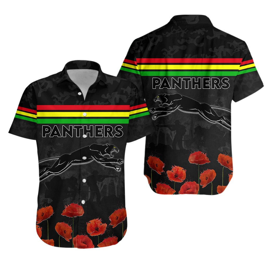 Panthers ANZAC Day Hawaiian Shirt - Vibe Hoodie Shop