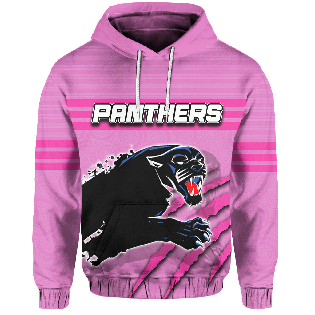Panthers Hoodie Aboriginal Dot Patterns Pink Style LT6 - Vibe Hoodie Shop