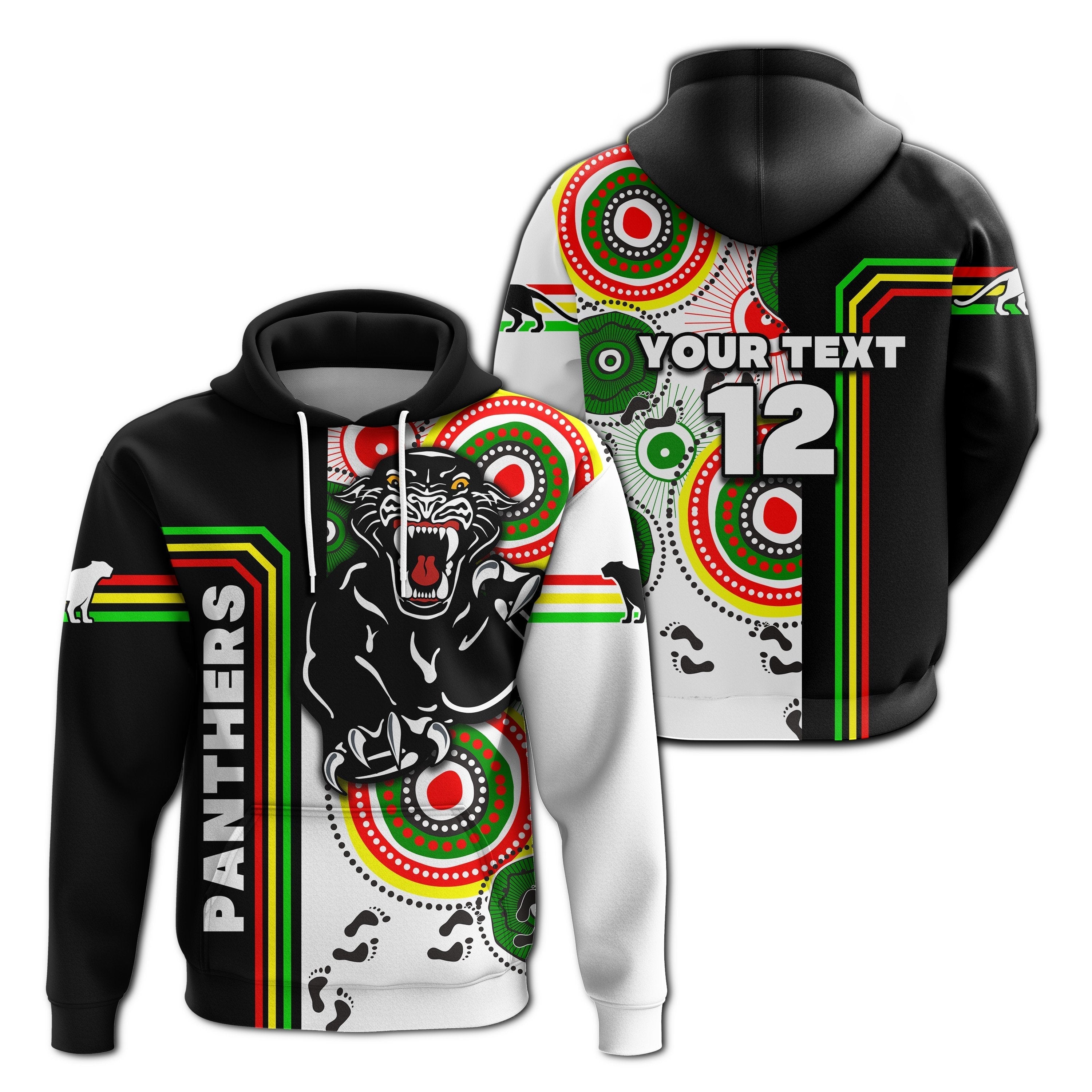 (Custom Personalised) Panthers Hoodie Power Style - Vibe Hoodie Shop