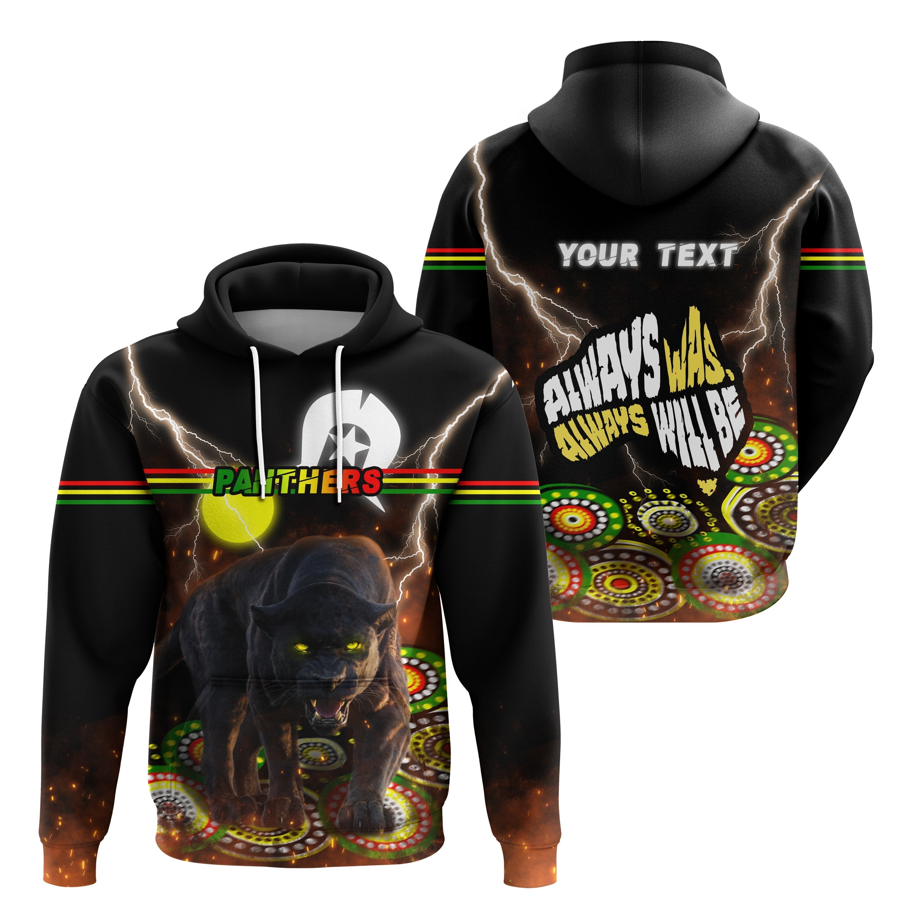 (Custom Personalised) Panthers NAIDOC Week Hoodie Special Style LT16 - Vibe Hoodie Shop