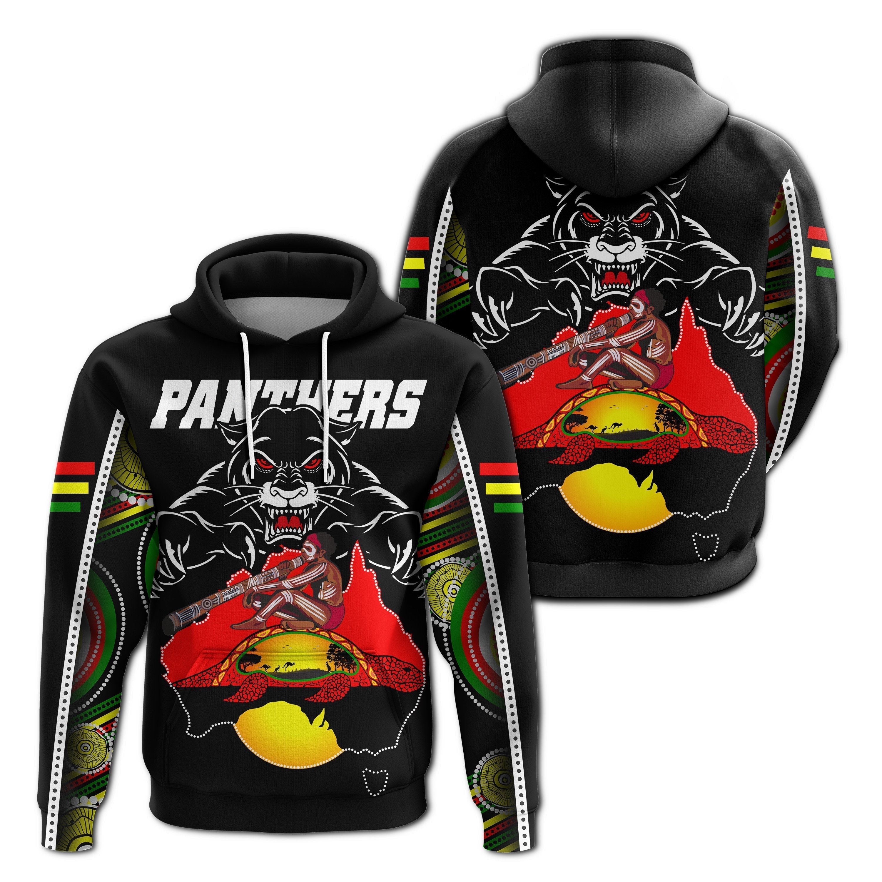 Panthers Hoodie Aboriginal Special Map - Vibe Hoodie Shop
