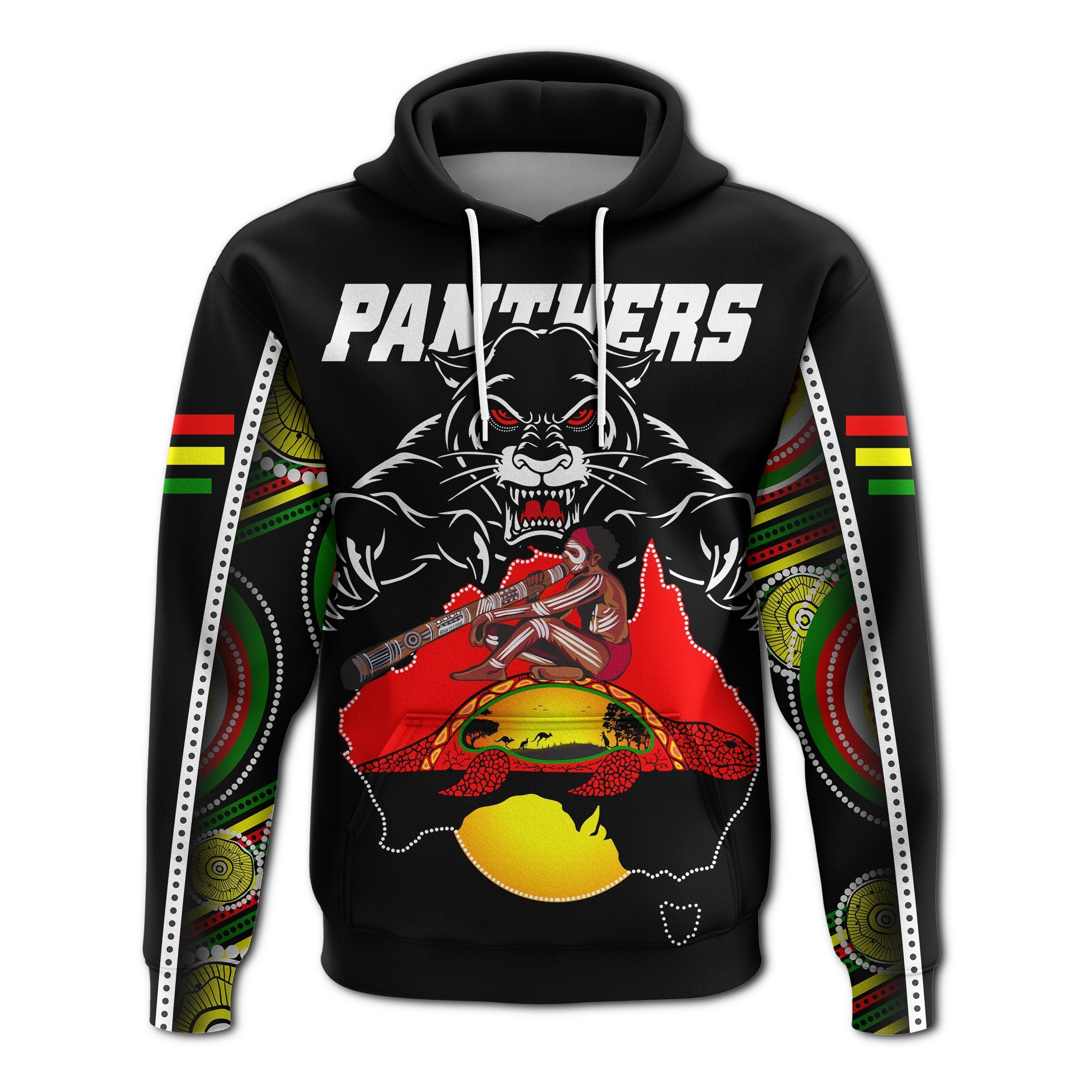Panthers Hoodie Aboriginal Special Map - Vibe Hoodie Shop