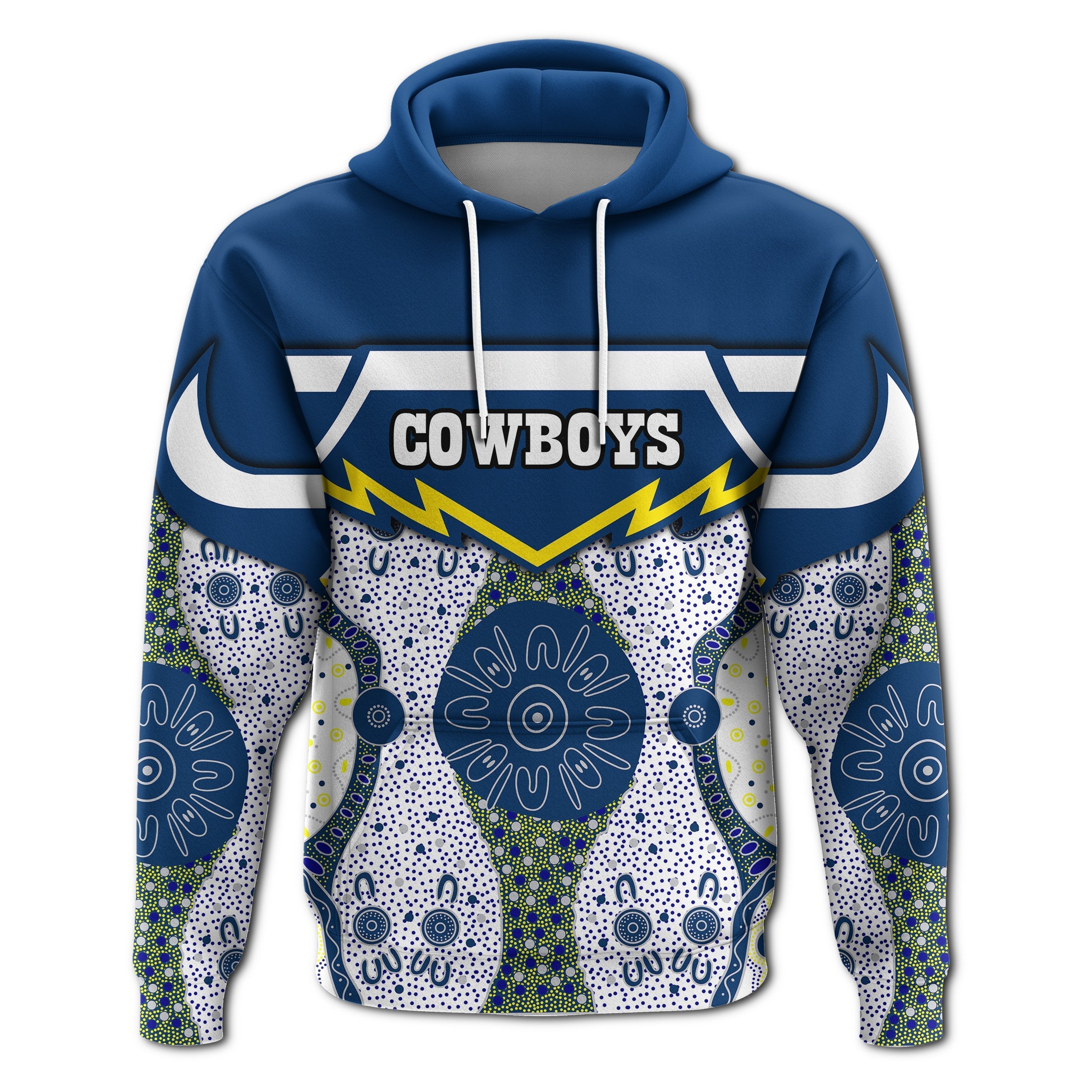(Custom Personalised) Cowboys Fire Hoodie North Aboriginal - Vibe Hoodie Shop
