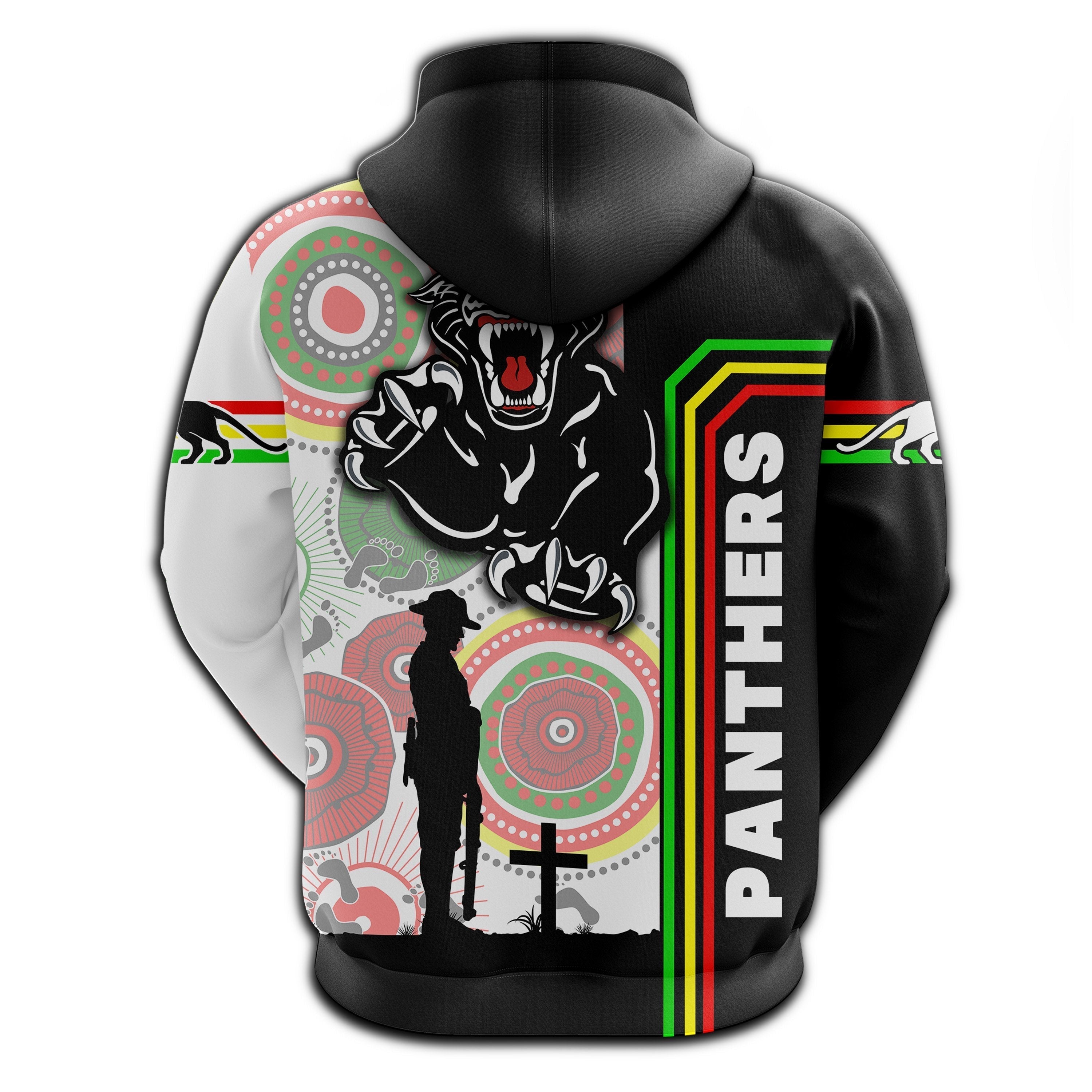 Penrith Panthers Zip Hoodie ANZAC Day Power Style - Vibe Hoodie Shop