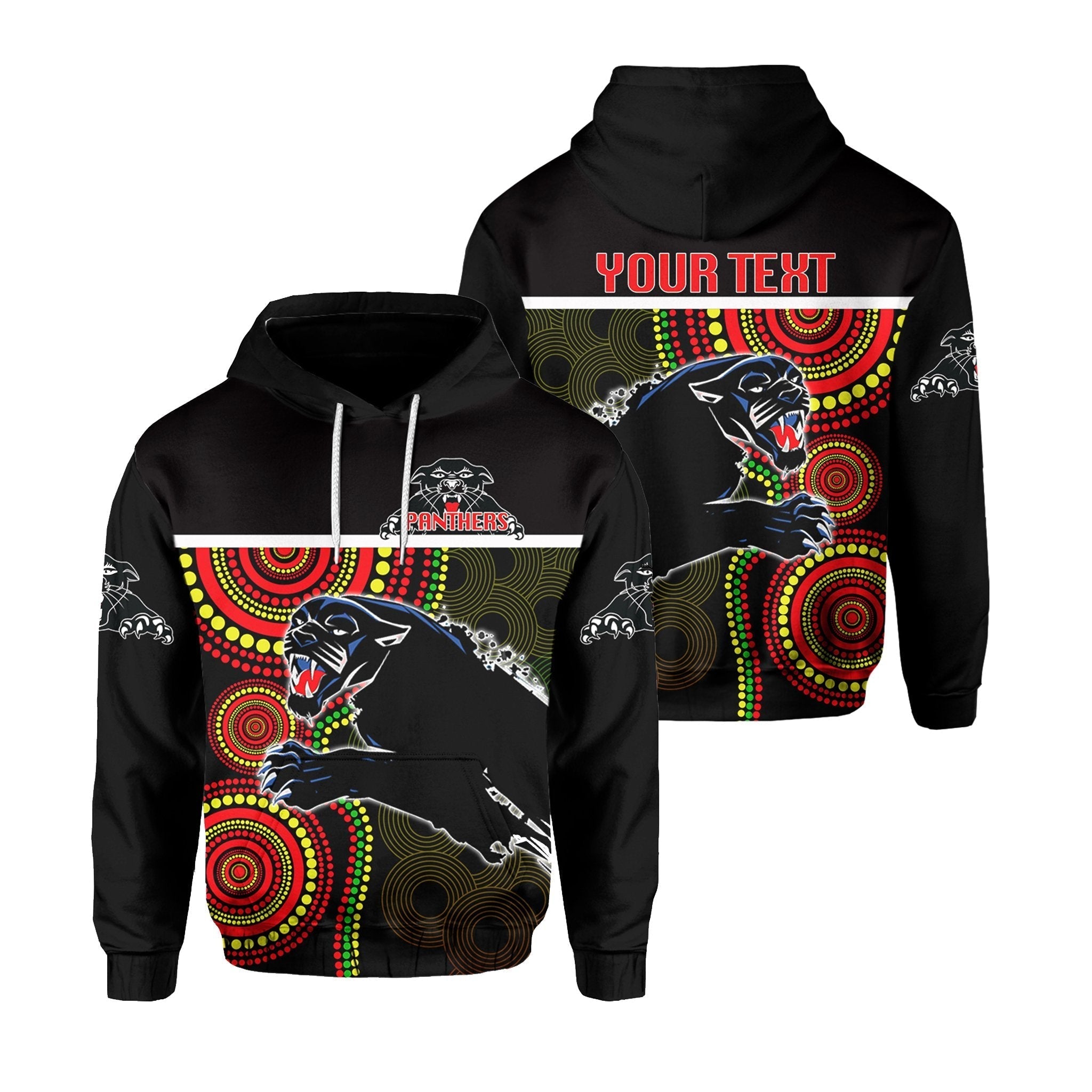 (Custom Personalised) Panthers Indigenous Hoodie - Vibe Hoodie Shop