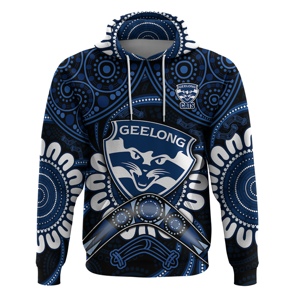 (Custom Personalised) Cats Football Zip Up And Pullover Hoodie Boomerang Indigenous Dots LT9 - Vibe Hoodie Shop