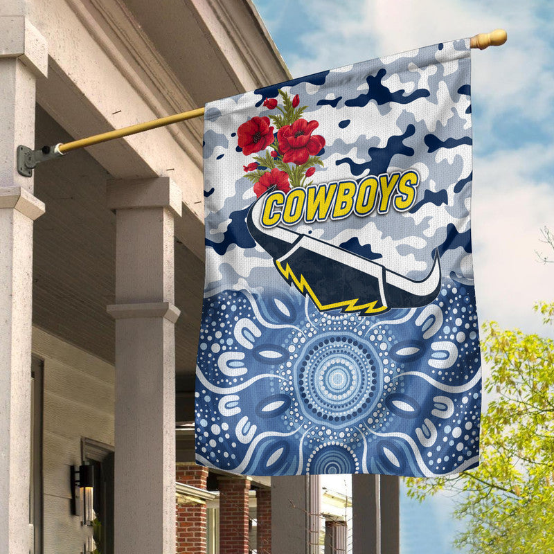 North Queensland Cowboys ANZAC 2022 Flag Indigenous Vibes - White - Vibe Hoodie Shop