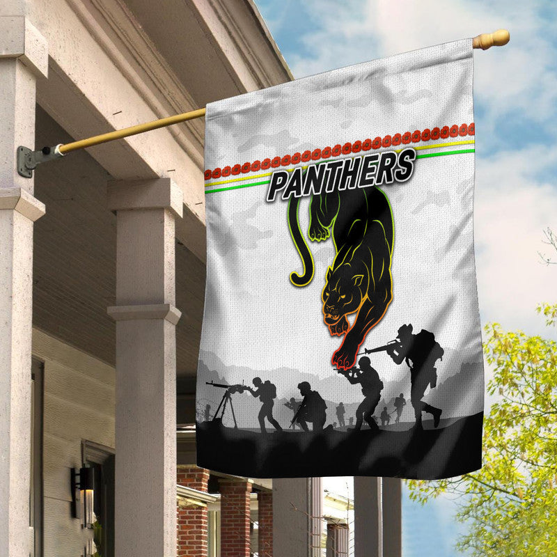 Penrith Panthers ANZAC 2022 Flag Simple Style - White - Vibe Hoodie Shop