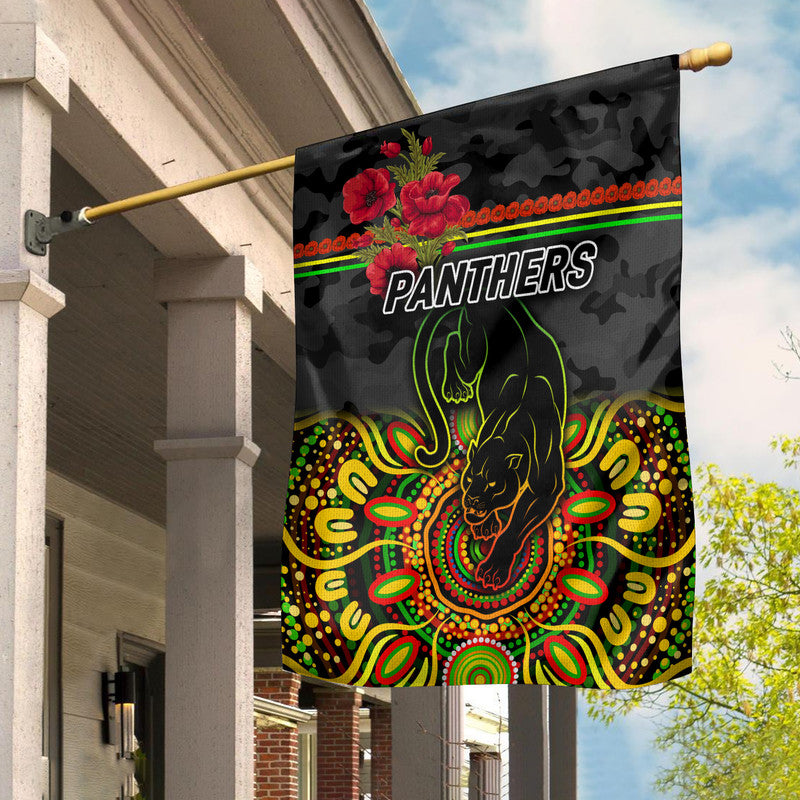 Penrith Panthers ANZAC 2022 Flag Indigenous Vibes - Black - Vibe Hoodie Shop