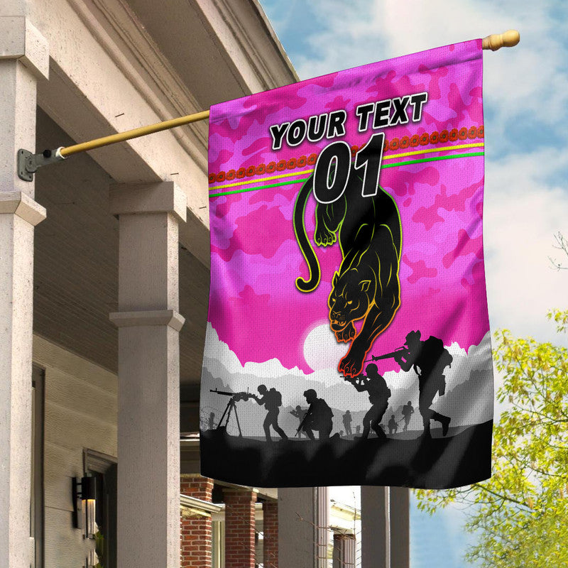 (Custom Personalised) Penrith Panthers ANZAC 2022 Flag Simple Style - Pink - Vibe Hoodie Shop