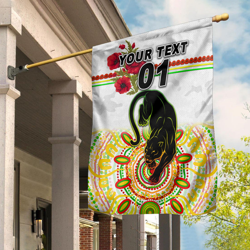 (Custom Personalised) Penrith Panthers ANZAC 2022 Flag Indigenous Vibes - White - Vibe Hoodie Shop