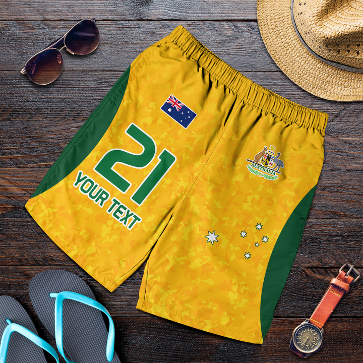 Custom Australia Soccer Men Shorts Socceroos With Kangaroo - Matildas 2023 - Vibe Hoodie Shop