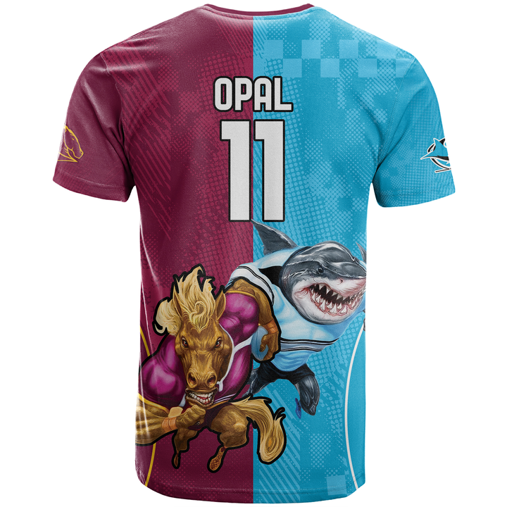 Custom request - Shark Broncos Opal 11 - 27/05/24 - T Shirt - LT9