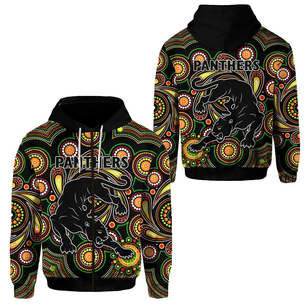 Penrith Zip Hoodie Panthers Indigenous Vibes - Vibe Hoodie Shop