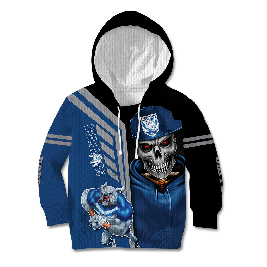 Canterbury - Bankstown Bulldogs NRL Skull Cap Personalized Kid Hoodie - Vibe Hoodie Shop