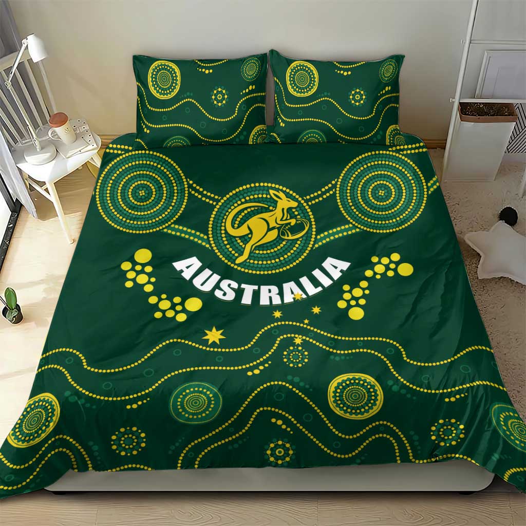 Australia 2024 Rugby Bedding Set Go Wallabies - Vibe Hoodie Shop