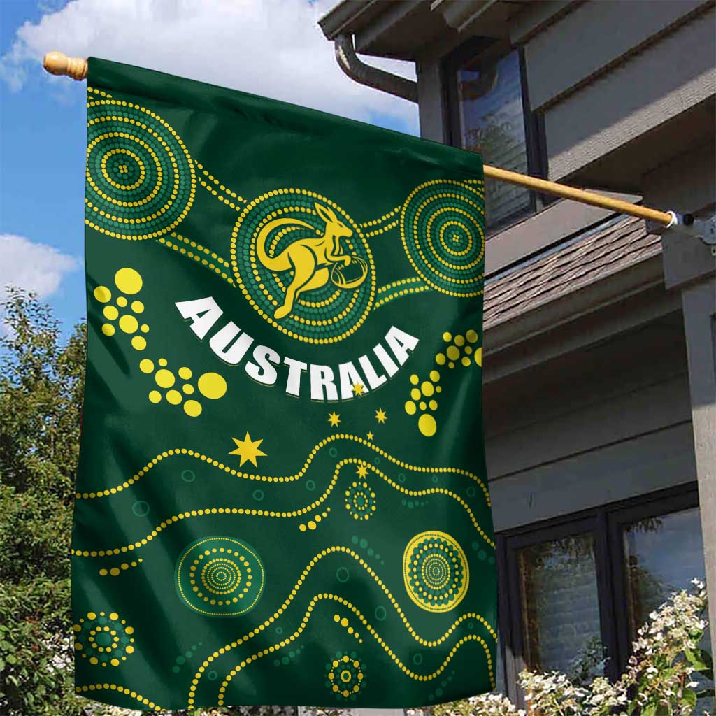 Australia 2024 Rugby Garden Flag Go Wallabies - Vibe Hoodie Shop