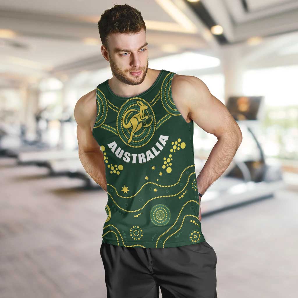 Australia 2024 Rugby Men Tank Top Go Wallabies - Vibe Hoodie Shop