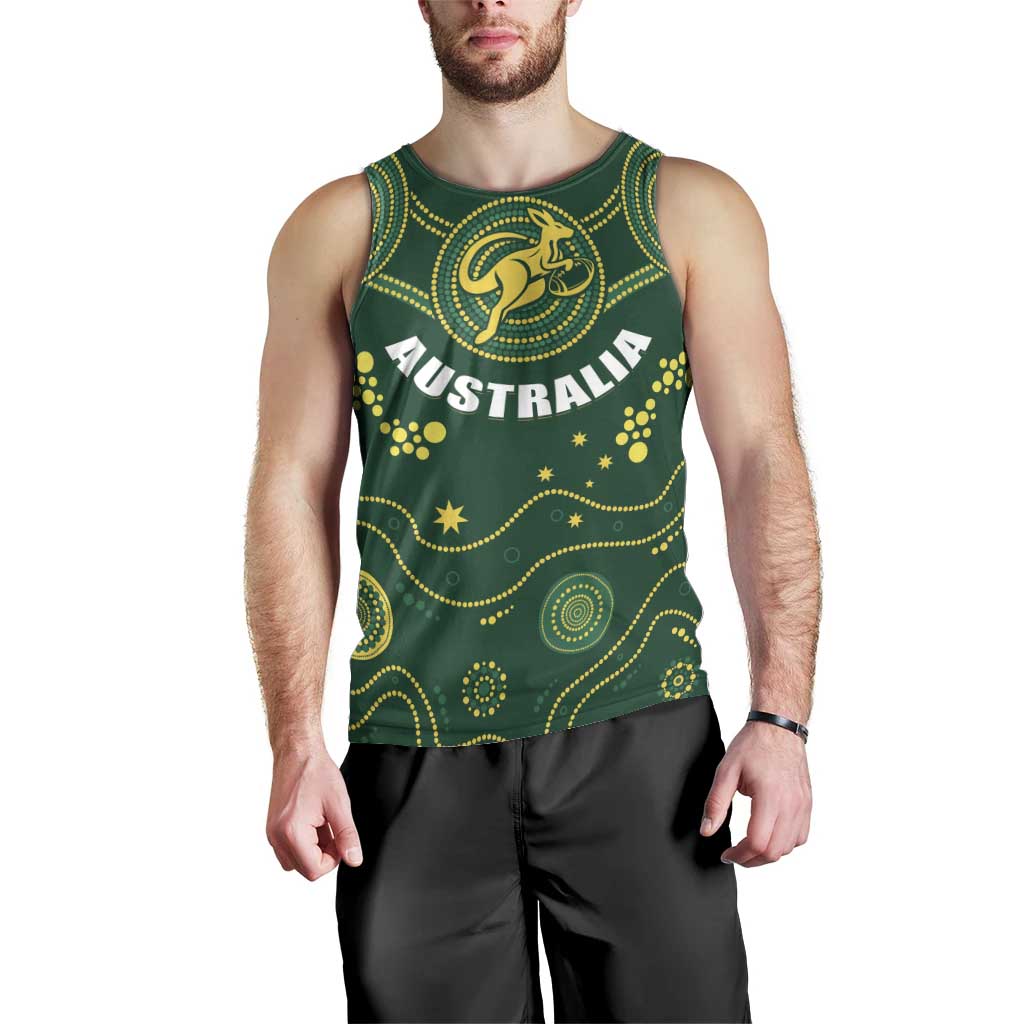 Australia 2024 Rugby Men Tank Top Go Wallabies - Vibe Hoodie Shop