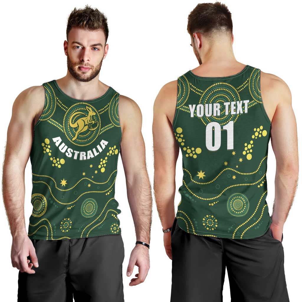 Australia 2024 Rugby Men Tank Top Go Wallabies - Vibe Hoodie Shop