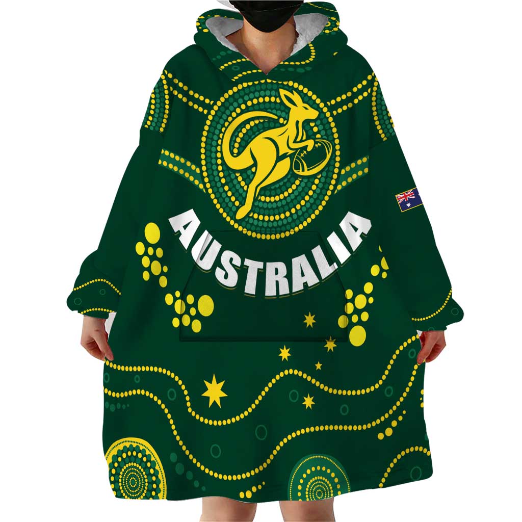 Australia 2024 Rugby Wearable Blanket Hoodie Go Wallabies - Vibe Hoodie Shop