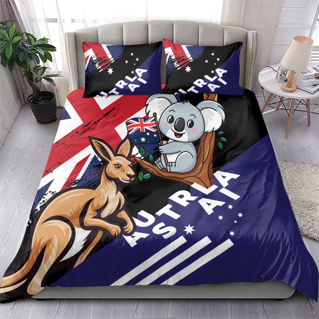 Australia Kangaroo Koala Together Bedding Set Special Edition - Vibe Hoodie Shop