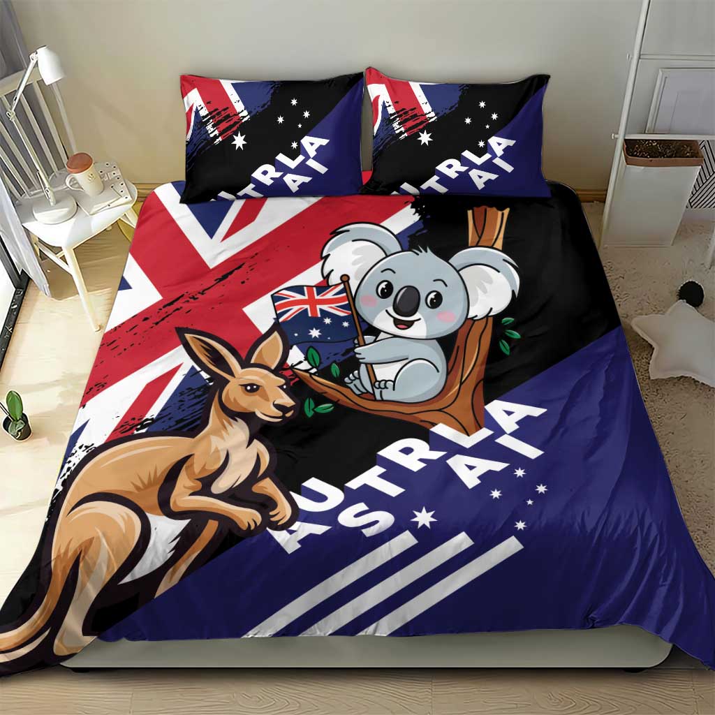 Australia Kangaroo Koala Together Bedding Set Special Edition - Vibe Hoodie Shop