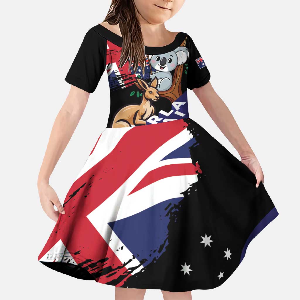 Personalised Australia Kangaroo Koala Together Family Matching Long Sleeve Bodycon Dress and Hawaiian Shirt Special Edition