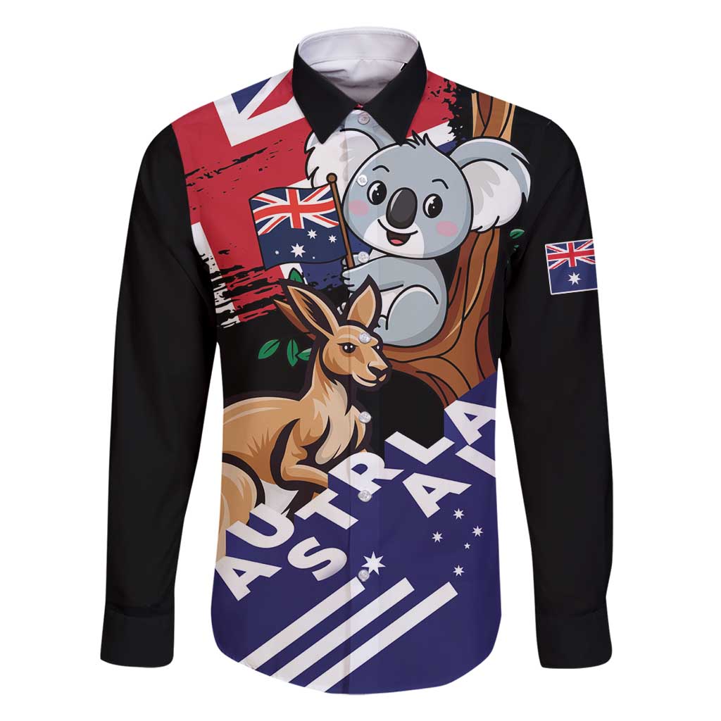 Personalised Australia Kangaroo Koala Together Family Matching Long Sleeve Bodycon Dress and Hawaiian Shirt Special Edition