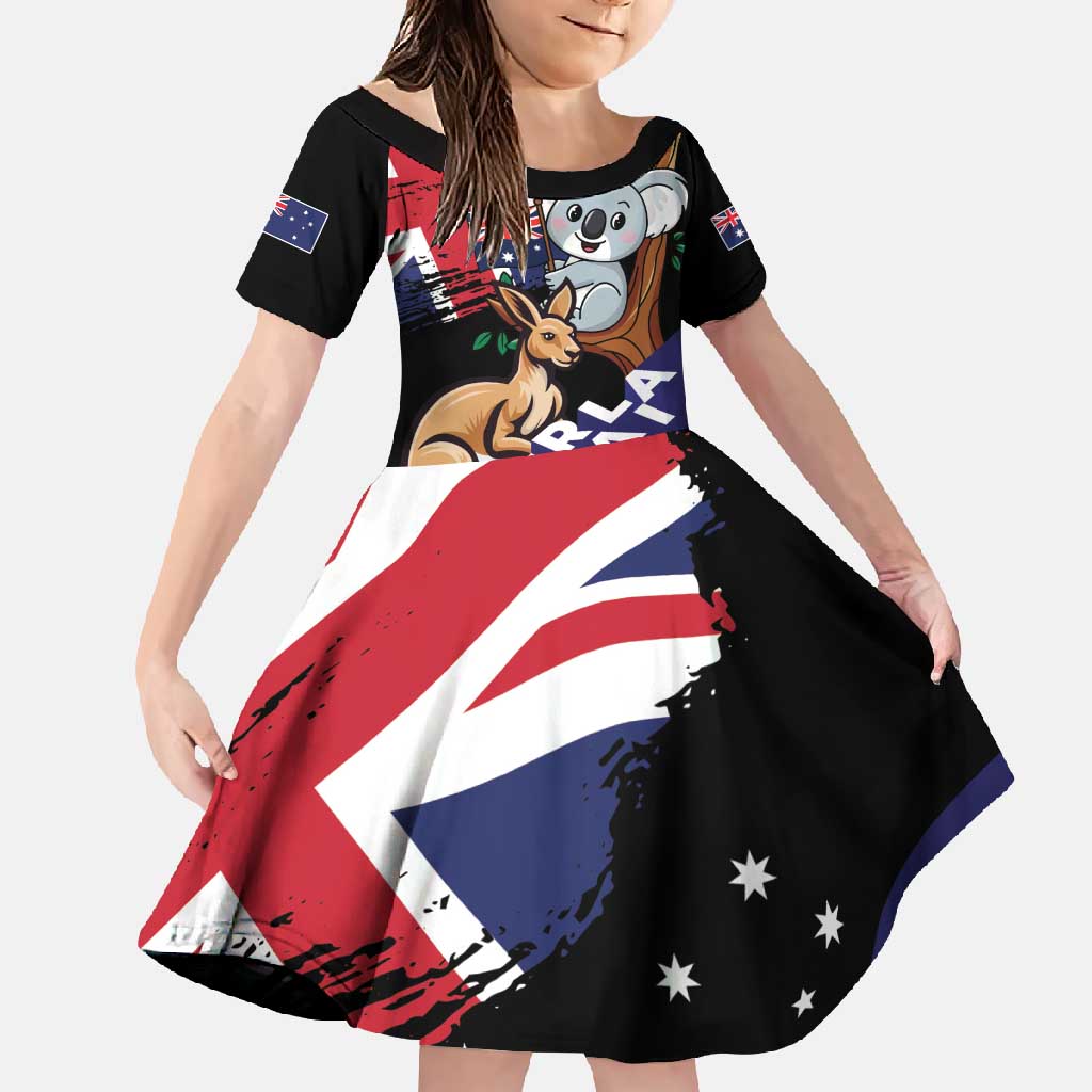 Personalised Australia Kangaroo Koala Together Family Matching Off Shoulder Maxi Dress and Hawaiian Shirt Special Edition