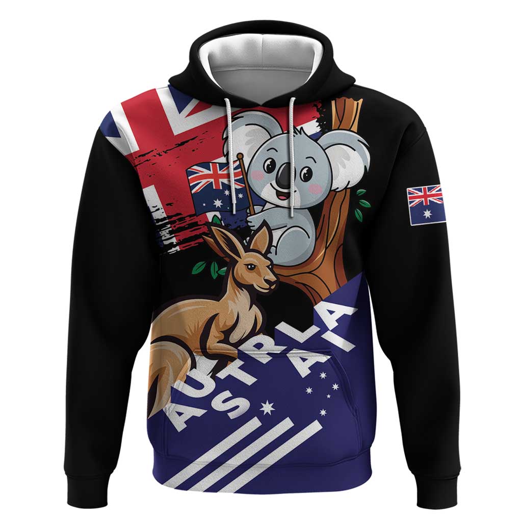 Personalised Australia Kangaroo Koala Together Hoodie Special Edition - Vibe Hoodie Shop