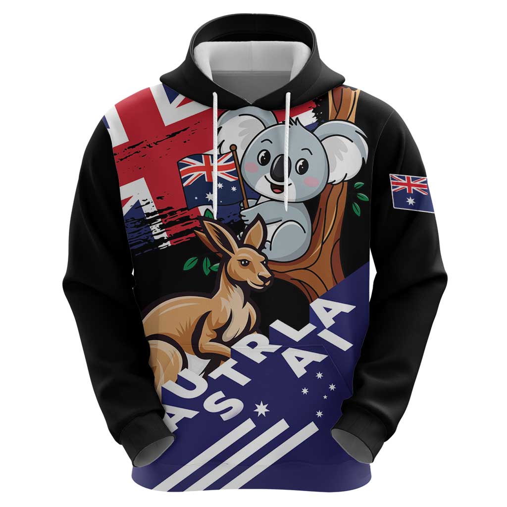 Personalised Australia Kangaroo Koala Together Hoodie Special Edition - Vibe Hoodie Shop