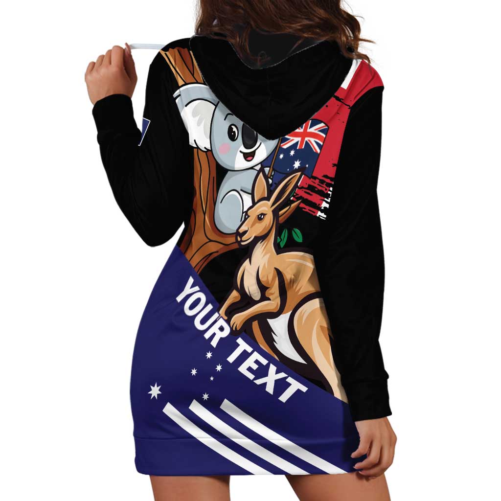 Personalised Australia Kangaroo Koala Together Hoodie Dress Special Edition - Vibe Hoodie Shop